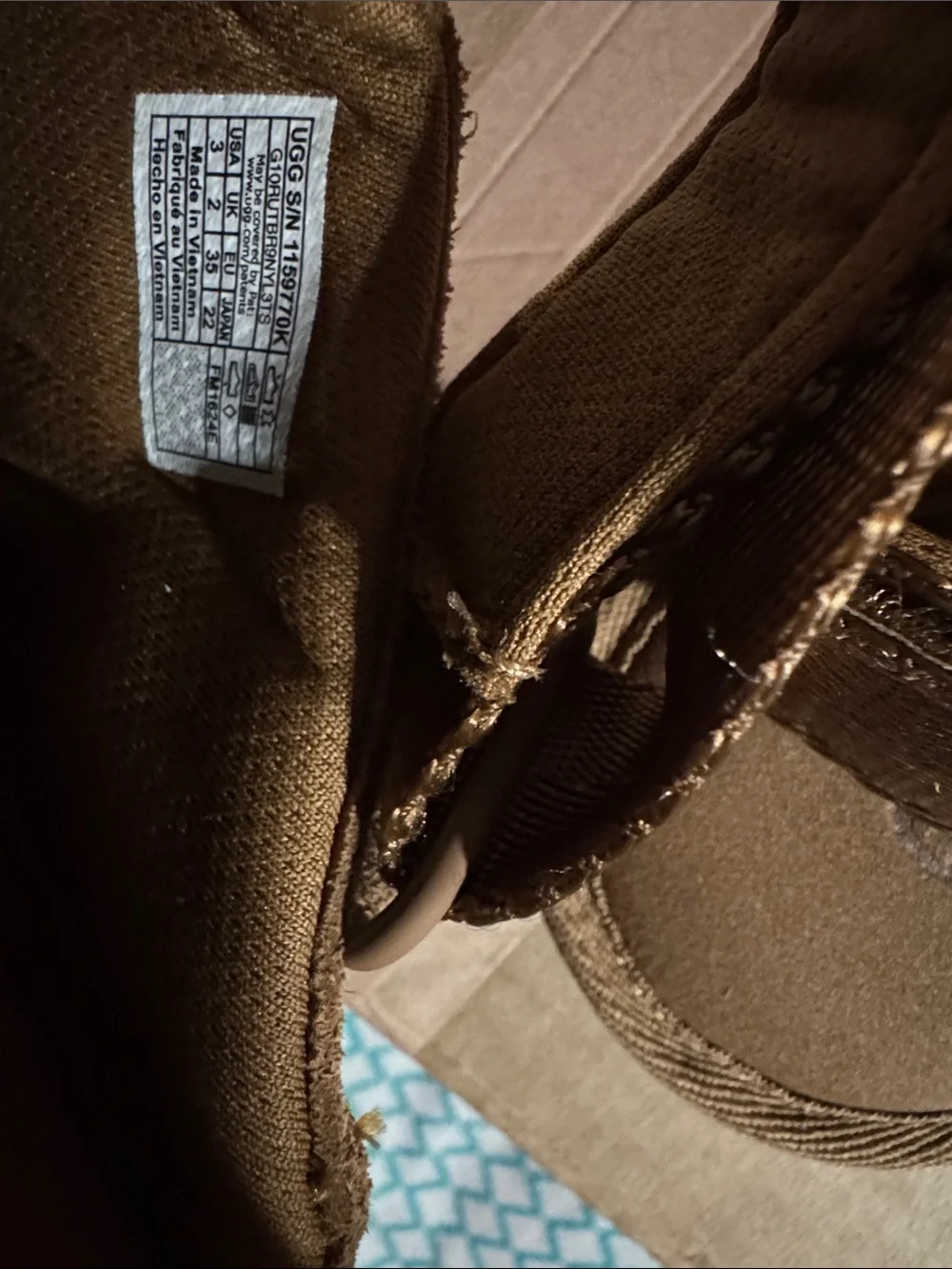 UGG Kids Brown Suede Moccasins